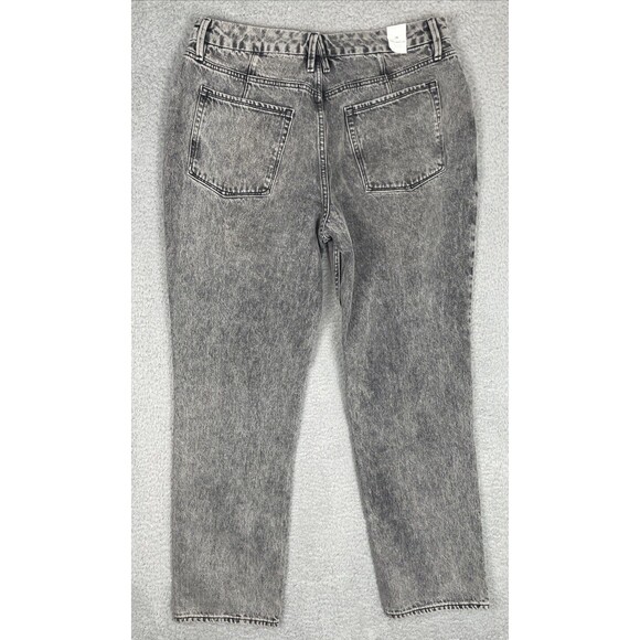 Good American Jeans Womens 15 34x31 Black Gray Loose Fit Straight Leg GNISN999BT - Picture 10 of 11
